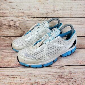 Nike Sneakers Silver Blue Mesh Zoom Air Hot Shot Dynamic Heel Running Women's 8